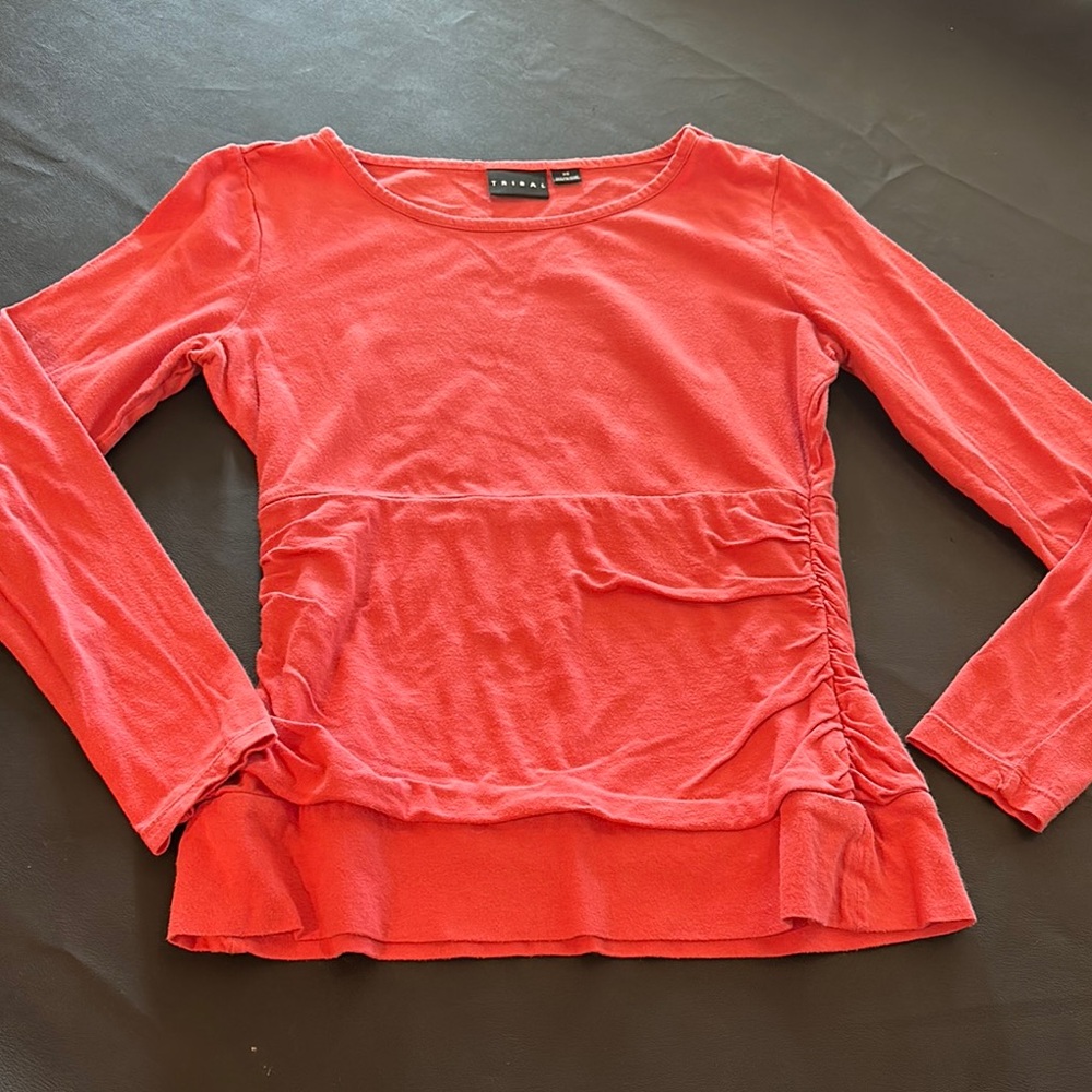 Tribal Coral Long Sleeve Top